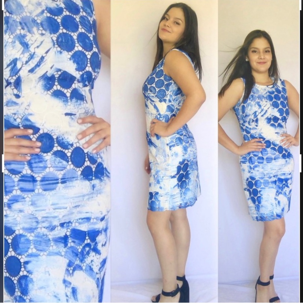 DKNY white and blue casual Dress!